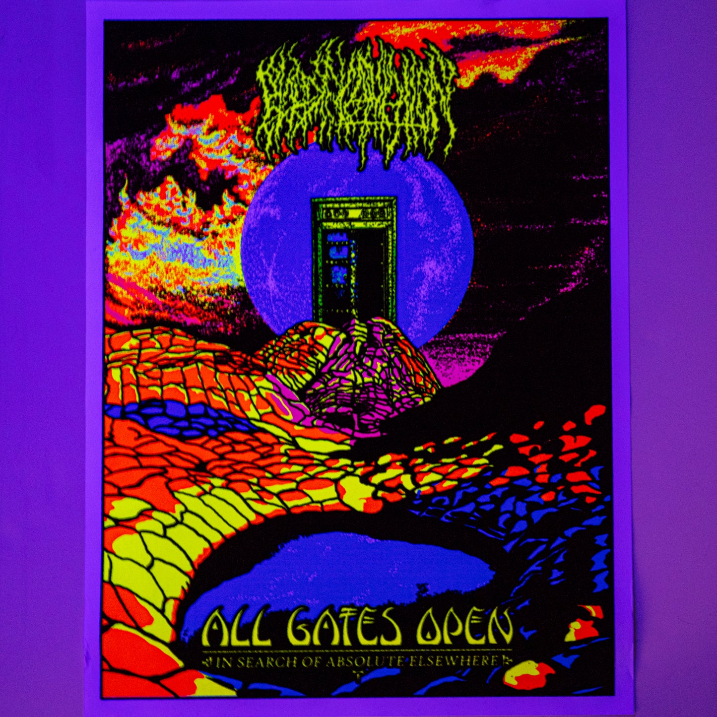 All Gates Open Black Light Poster
