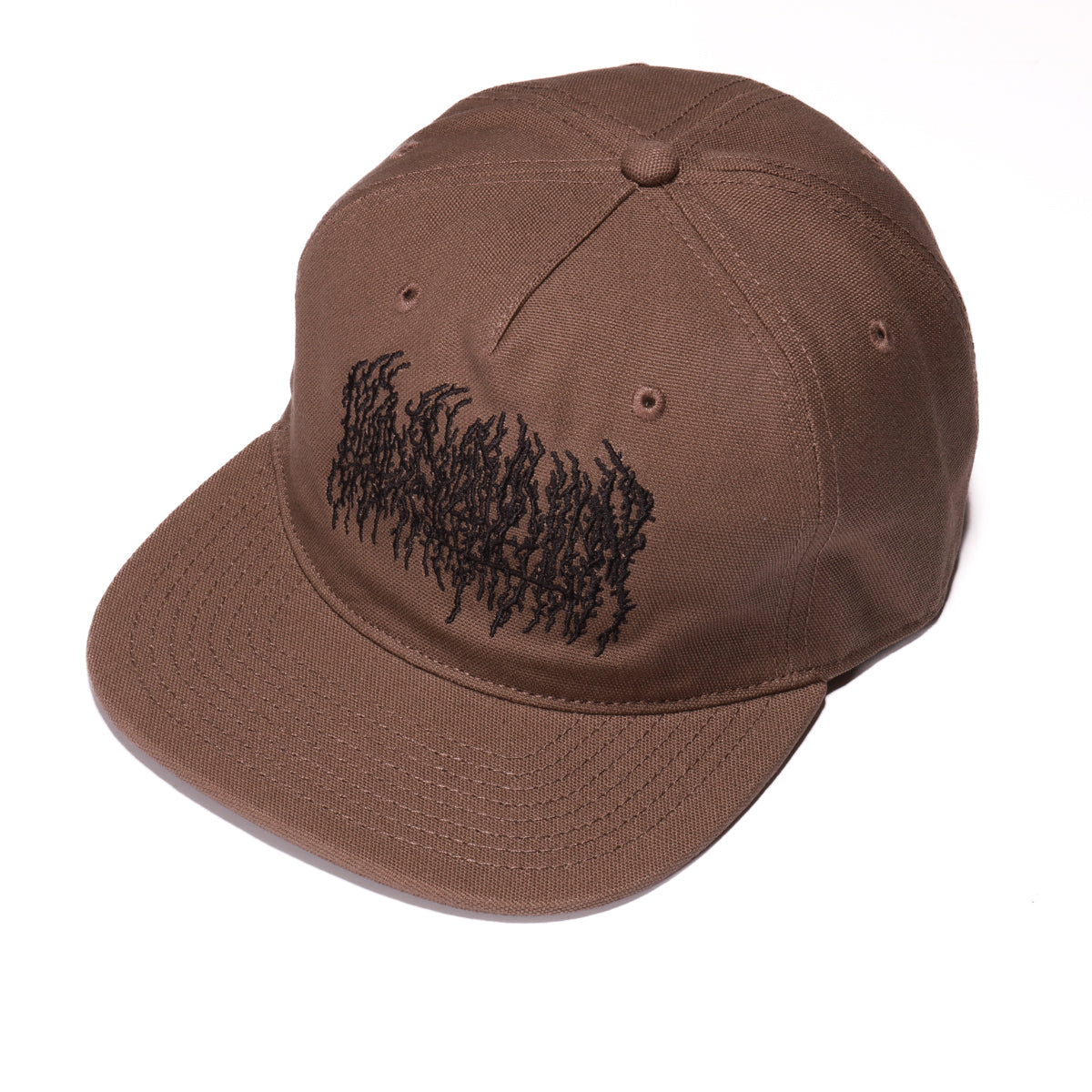 Embroidered Logo Snapback Hat (Walnut)