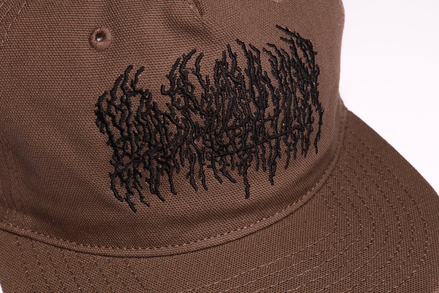Embroidered Logo Snapback Hat (Walnut)