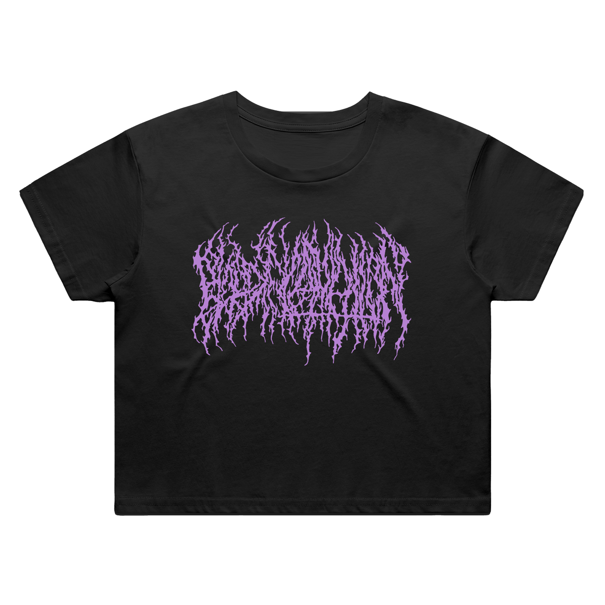 Purple Logo Women's Crop Top (Black)