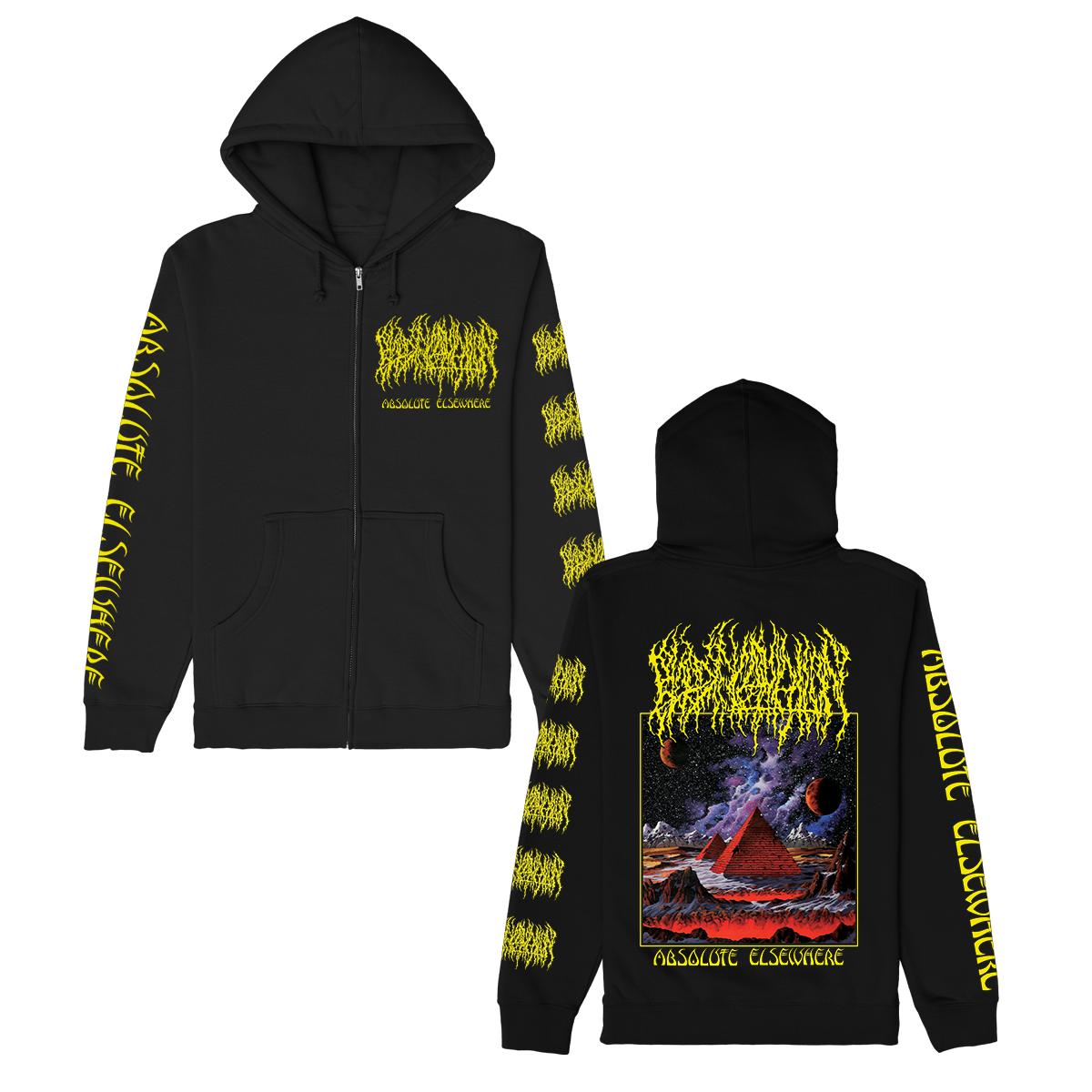 Absolute Elsewhere Zip Up Hoodie (Black) – Blood Incantation