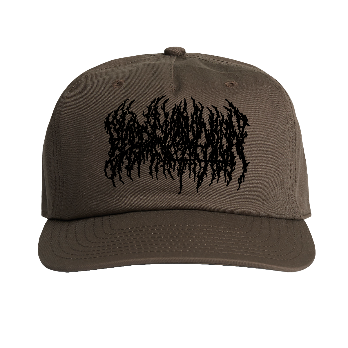 Embroidered Logo Snapback Hat (Walnut)