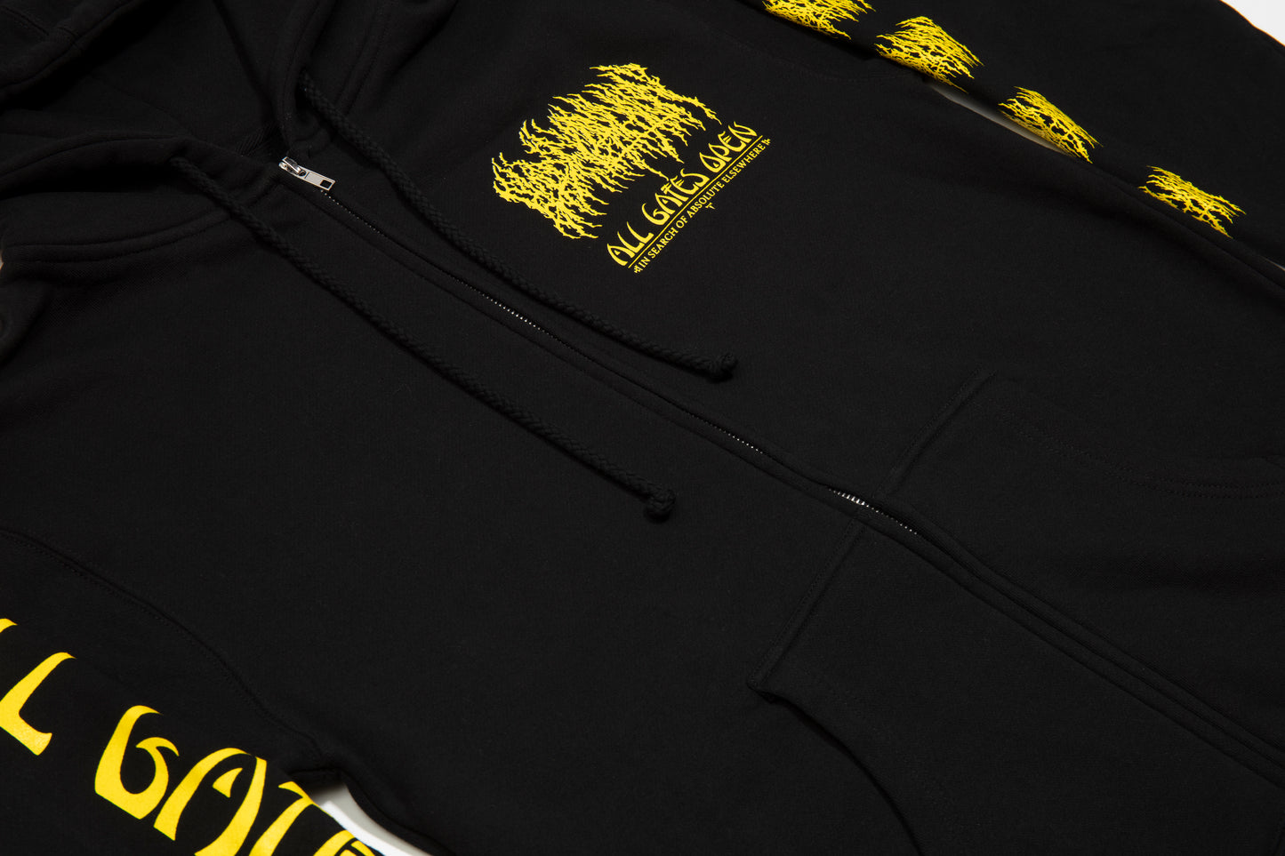 All Gates Open Zip Up Hoodie (Black)