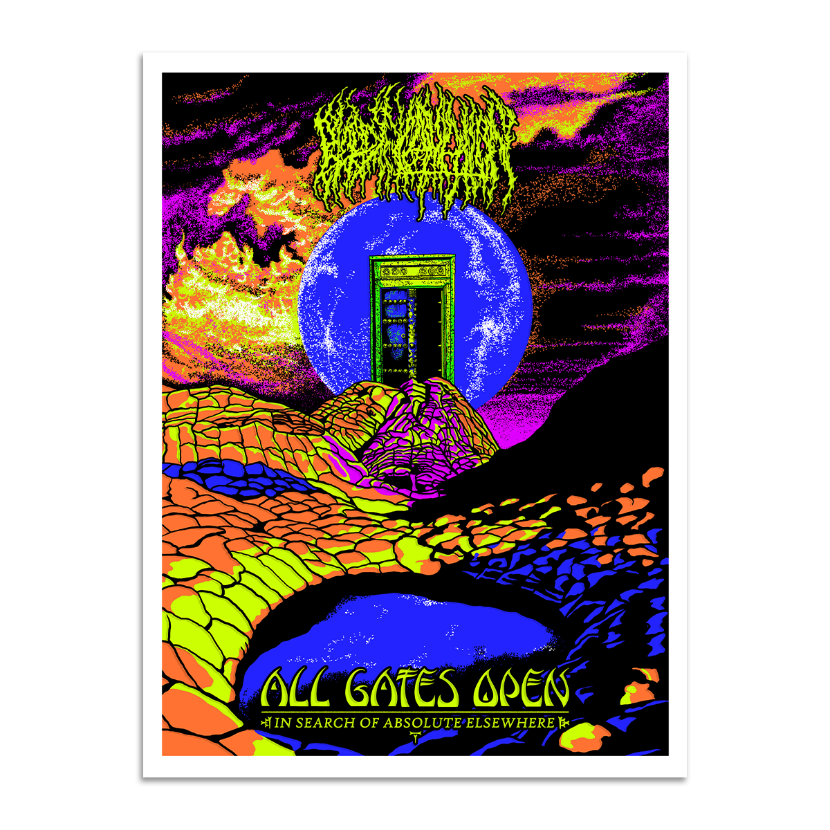 All Gates Open Black Light Poster