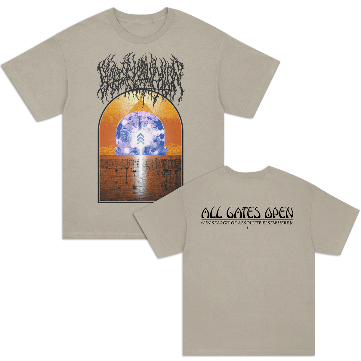 All Gates Open Back Cover T-Shirt (Sandstone)