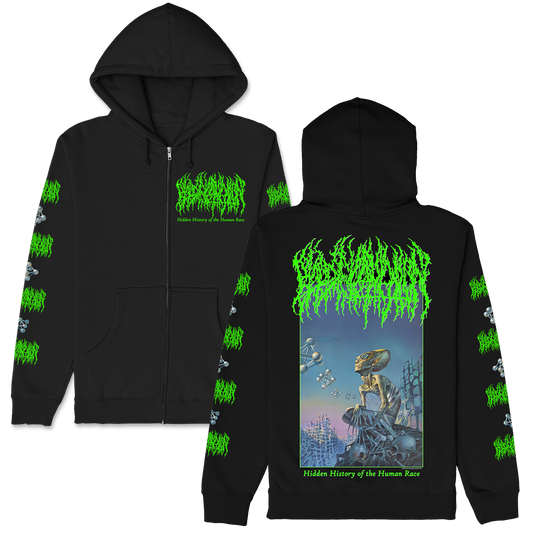 Hidden History Zip Up Hoodie (Black)