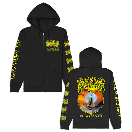 All Gates Open Zip Up Hoodie (Black)